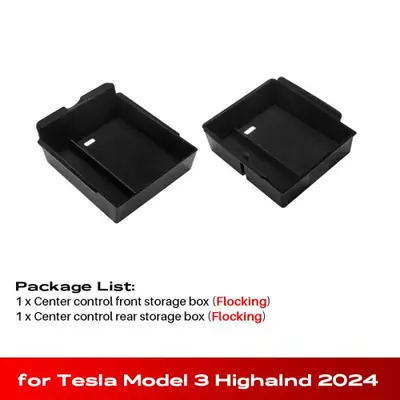 Image de Organisateur de Console pour Tesla - Boîte de Rangement Premium