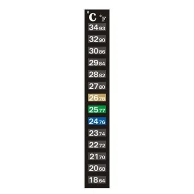 Image de Thermomètre Adhésif pour Aquarium - Double Échelle °C/°F