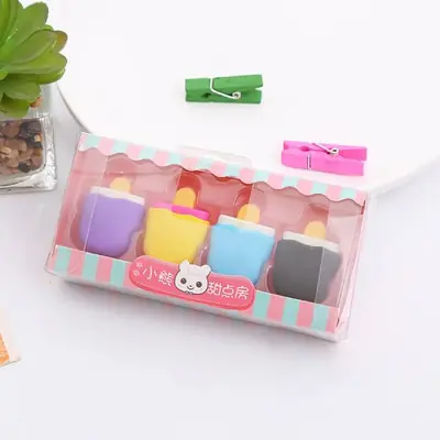 Image de Gomme à Crayon Kawaii en Forme de Crème Glacée