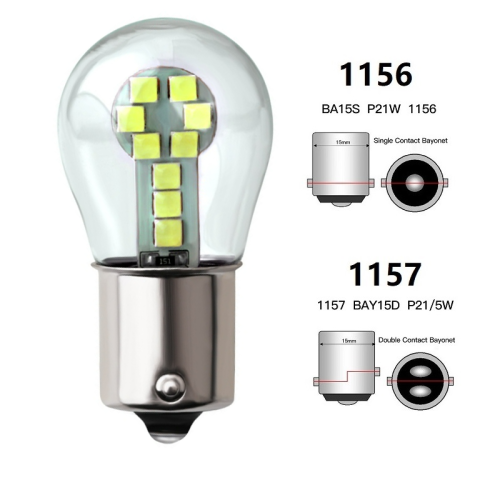 Afbeelding van Superheldere LED Auto Remlichten Ba15s P21W 1156, 1157 Bay15d met 18 SMD 3030 Chips voor DRL en Richtingaanwijzer