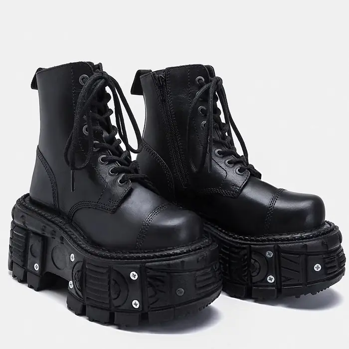 Image de Bottes Hommes Cuir Rehaussées 10cm - Style Britannique Élégant