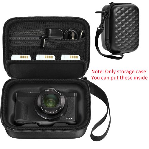 Zdjęcie Eleganckie etui torba na aparat cyfrowy dla modeli Canon Powershot SX740, SX720, G7X Mark II i G7X Mark III – wyściełane wnętrze zapewniające ochronę