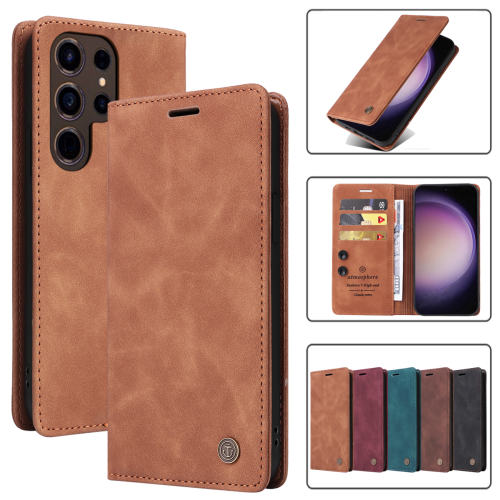 Bild von Ultradünne Leder-Klapphülle für Samsung Galaxy S25 S24 S23 FE S22 Ultra S21 S20 Plus S10 Note 20 5G Business Wallet Phone Cover