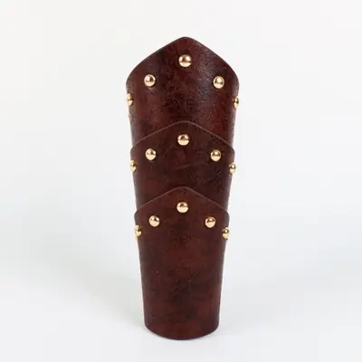Image de Bras de cuir PU pour cosplay médiéval - Viking, Pirate, Chevalier