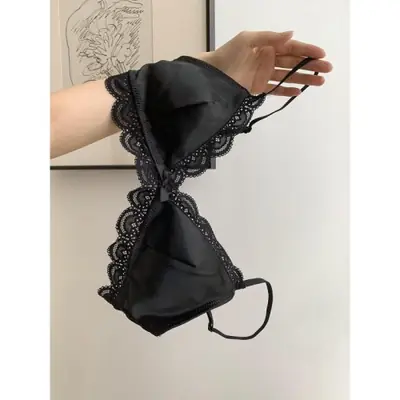 Image de Soutien-gorge dentelle nœud triangle - Doux & respirant