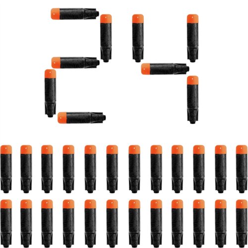 Immagine di FRENSIT 24PCS Proiettili neri per pistole giocattolo Nerf Ultra Confezione di ricarica The Ultimate In Darts Gioco da cecchino Solo compatibile Ultra Blaster