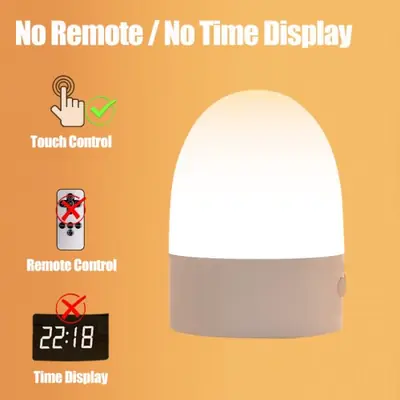 Image de Veilleuse LED tactile 3 couleurs - Rechargeable & sans fil