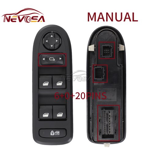 Imagen de 98054508 ZD para 2007-2013 Peugeot 308 508 Citroen C5 interruptor de Control de ventana automática b...