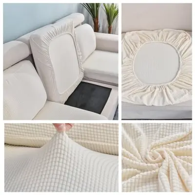 Image de Housse de Canapé Élastique - Protection Confortable & Amovible