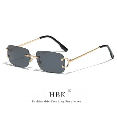 Image de Lunettes de Soleil Rétro Sans Monture - Style Élégant & Protection UV400