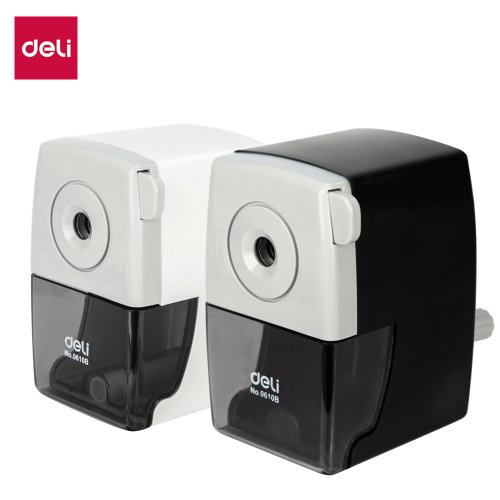 Image of Deli Rotary Pencil Sharpener with Built-In Cutter – Durable Desk Sharpening Tool for Office and School Use