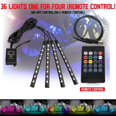 Image de Bande LED RGB Flexible pour Moto - Éclairage Ambiance