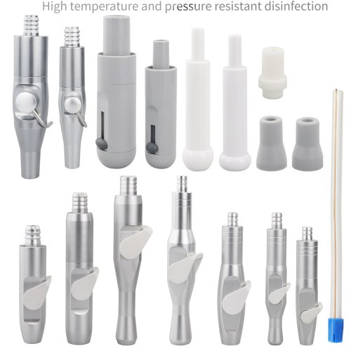 Image of Natural Dental Saliva Ejector with Strong & Weak Suction Valve – Oral Hygiene Handpiece Tip Adaptor for Comfortable Dental Procedures