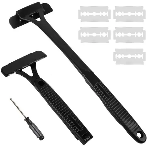 Image de Rasoir Arrière Pliable Noir - Rasage Précis & Confortable