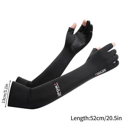 Image de Manchons d'Été en Soie Glacée - Protection UV & Fraîcheur