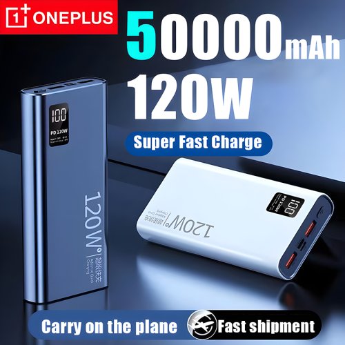 Afbeelding van OnePlus 120W 50.000mAh Power Bank met Hoge Capaciteit en Snel Opladen – Draagbare Batterijlader voor iPhone, Samsung, Huawei, Xiaomi en Andere Smartphones