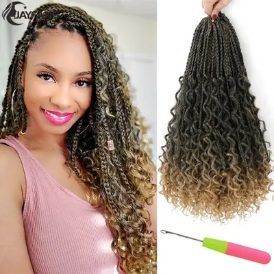 Image de Tresses Boho Box Crochet - Cheveux Synthétiques Ombre Colorés