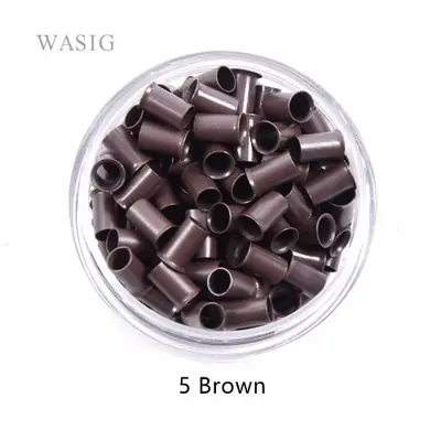 Image de 1000 Pièces de Micro Tubes Cuivre pour Extensions de Cheveux