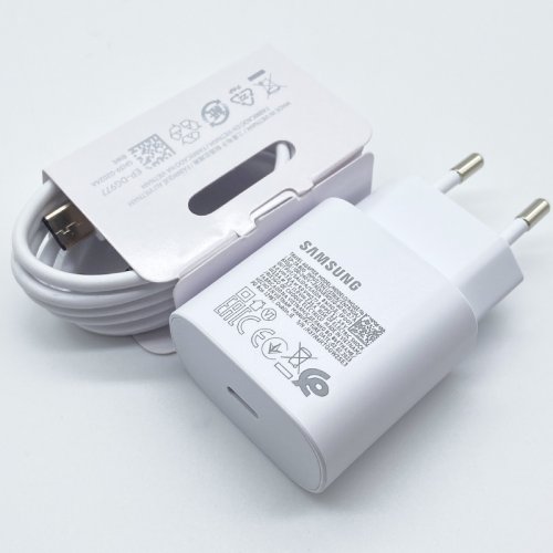 Afbeelding van Samsung 25W Supersnelle Oplader USB-C met EU-Adapter – Geschikt voor Galaxy S23, S24, S21, S22+, A54, A34, A05, Z Flip 6, Fold 6, 5, 3, 4