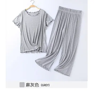 Image de Pyjama d'été japonais en coton modal - Confort & Style