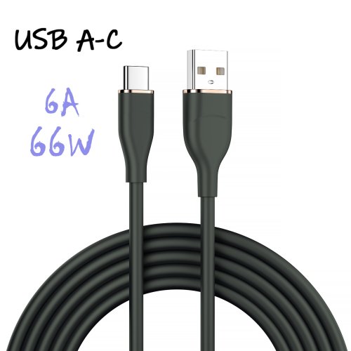 Imagen de Cable USB-C a USB-C 66W de Silicio Líquido - Carga Rápida para Todos los Dispositivos