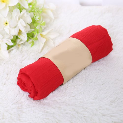 Immagine di Sciarpa di lino di cotone Color caramella Fazzoletto da collo anti-sabbia Donna Tippet sottile Sciar...
