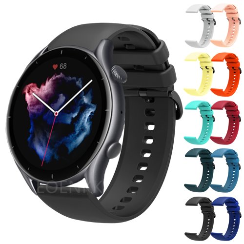 Afbeelding van 22mm Siliconen Horlogeband voor Huami Amazfit GTR 4, GTR 3, GTR 2, GTR 3 Pro, GTR 47mm en Amazfit Tempo Stratos - Comfortabele en Duurzame Smartwatch Band