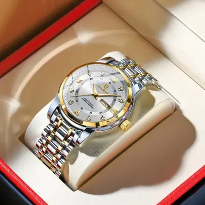 Image de Montre Homme Élégante avec Date et Lumineuse