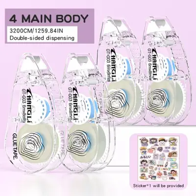 Image de Ruban Adhésif Double Face Transparent - Lot de 4