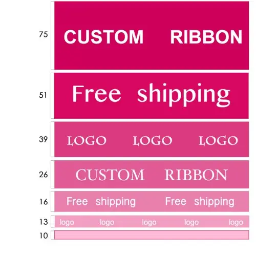 Image de Rubans Satin Personnalisés - Logo Imprimé pour Mariage & Cadeaux
