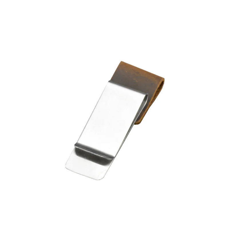 Afbeelding van Fromthenon Metalen Lederen Penhouder Messing Rvs Potlood Clip Vintage Dagboek Notebook Pen Houder Losbladige Clip