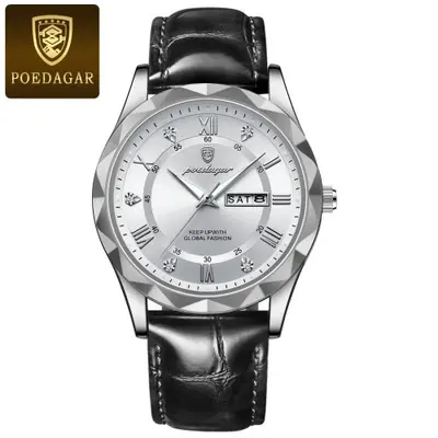 Image de Montre Homme Luxe Étanche - Quartz Lumineux avec Date et Semaine