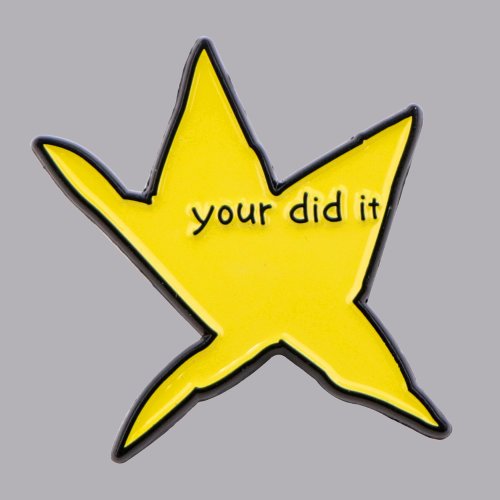 Bild von Funny 'You Did It' Stern Emaille Anstecknadel