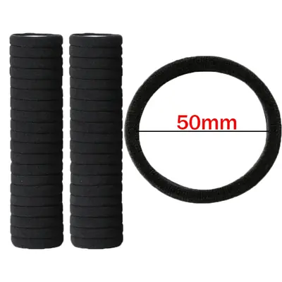 Image de 100 Bandes de Cheveux Noires Élastiques - Accessoire Simple & Pratique