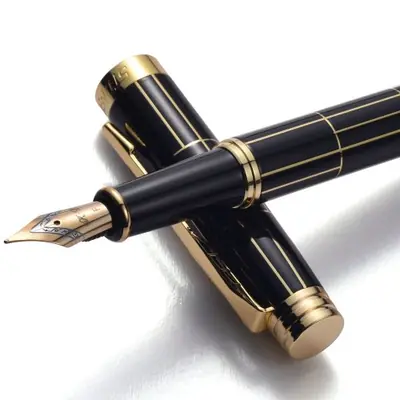 Image de Stylo Plume Métal Luxe - Écriture & Dessin Sans Recharge