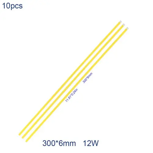 10 pièces 300x6mm 12W