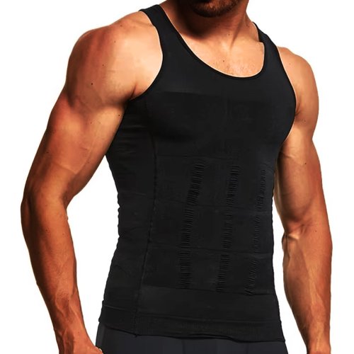Bild von Kompressions-Körperformer-Tanktop für Herren, Schlankheitsweste, Bauchmuskeln, Bauch, schlankes Fitn...