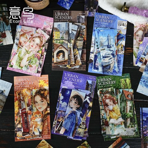 Immagine di Adesivi Kawaii Città di Splendore – Set da 20 Pezzi