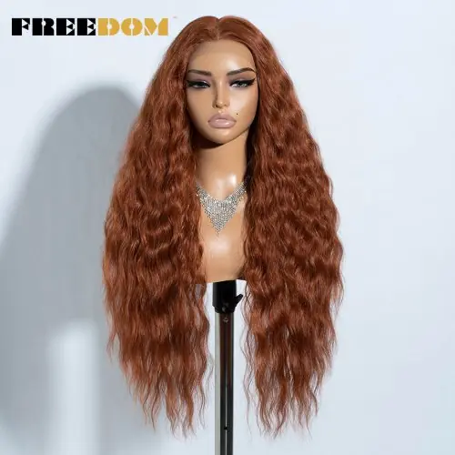 Image de Perruque Lace Front Blonde Ombrée - Bouclée & Résistante à la Chaleur