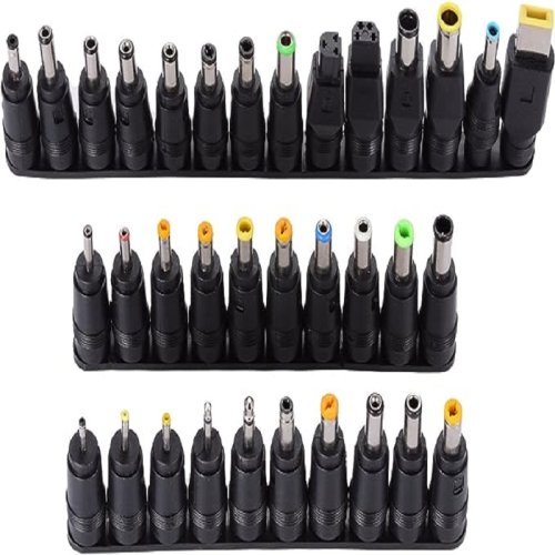 Imagen de Kit de 34 Conectores Adaptadores Universales de Corriente CA/CC 5.5mm x 2.1mm para Cargador Lenovo ThinkPad y Otros Portátiles
