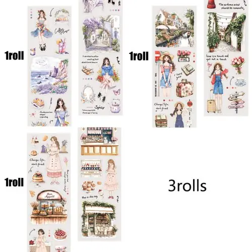 Image de Rubans décoratifs pour planificateur de vie et scrapbooking