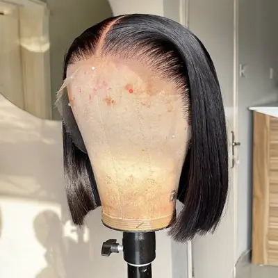 Image de Perruque Bob Lace Frontal Cheveux Humains Naturels