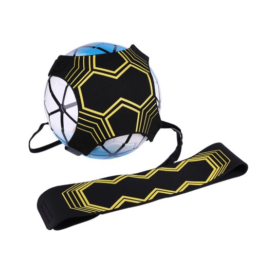 Imagen de Entrenador de patadas de fútbol, cinturón elástico de entrenamiento de fútbol ajustable, bolsa de malabares de balón de fútbol individual, equipo auxiliar de entrenamiento de fútbol