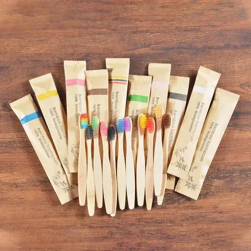 Image de Brosses à Dents Enfants Bambou - Lot de 10