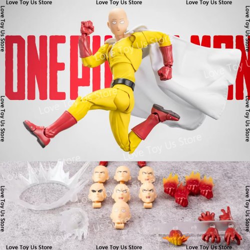 Zdjęcie Kaiyodo Revoltech One Punch Man Saitama – Figurka Akcji z PVC, Model Kolekcjonerski o Precyzyjnym Designie i Ruchomych Elementach