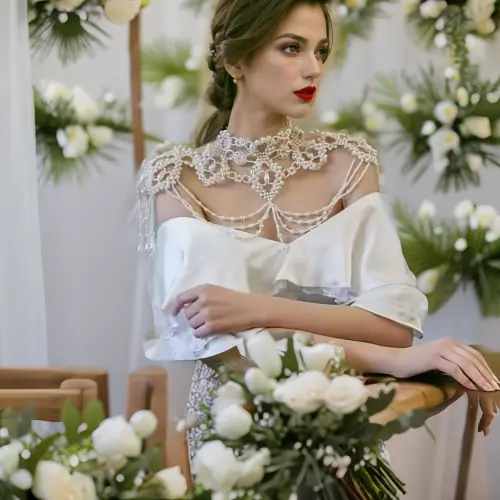 Image de Collier de Mariage Citrobead - Élégance Rondes pour Fiancée