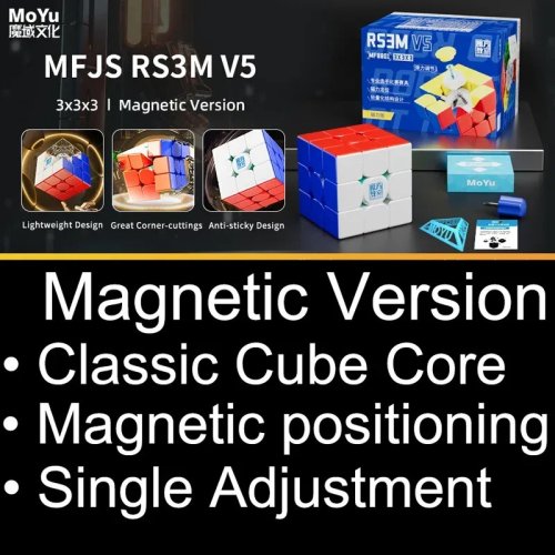 Imagen de MoYu RS3M V5 3X3, cubo magnético de velocidad mágica, juguete profesional para puzzle Cubo mágico RS3 M 2023 V5