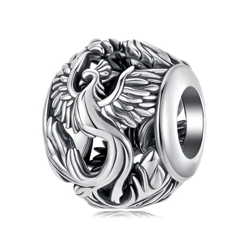 Afbeelding van Phoenix & Draak Charm in 925 Sterling Zilver