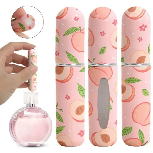 Image de Mini Flacon Parfum Rechargeable 5ml - Design Fleur & Pendentif