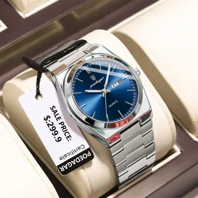 Image de Montre Homme Sport Luxe Quartz Étanche avec Date et Lumineux